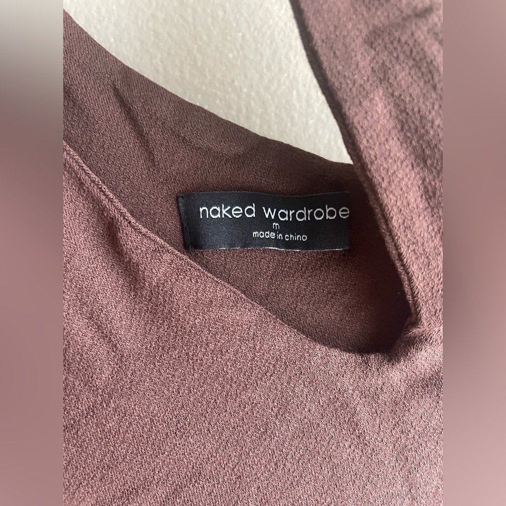 New Naked Wardrobe Women Brown Mini Dress Size Medium - Picture 4 of 12